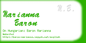 marianna baron business card